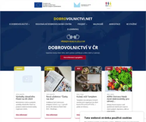 Dobrovolnictvi.net(Úvodní stránka) Screenshot