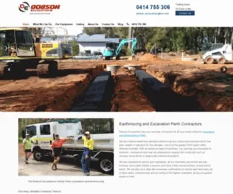 Dobsonexcavations.com.au(Earthmoving and Excavation Hire Perth) Screenshot