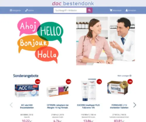 Doc-Bestendonk.de(Versand-Apotheke, Online-Apotheke, Internet-Apotheke) Screenshot