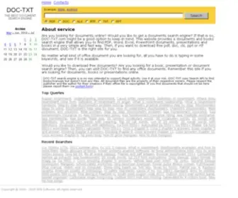 Doc-TXT.com(The best document search engine) Screenshot