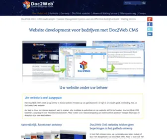 Doc2Web.nl(Content Management systeem) Screenshot