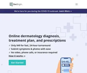 Docbright.com(Online Dermatology Diagnosis) Screenshot