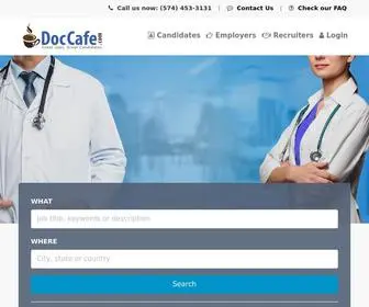 Doccafe.com(Search Physician Jobs on DocCafe) Screenshot