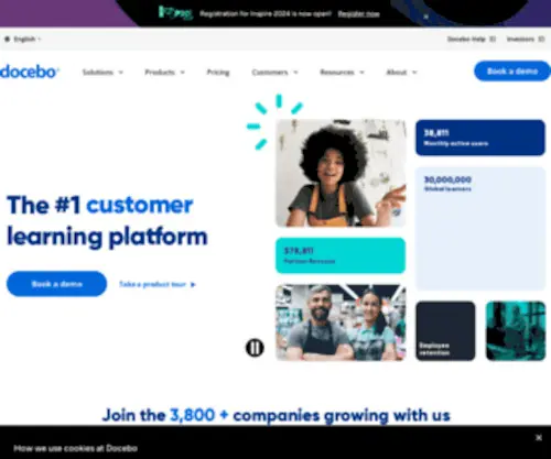 Docebo.com(Built for the business of learning) Screenshot