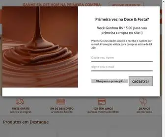 Doceefesta.com.br(Doce & Festa Distribuidora) Screenshot