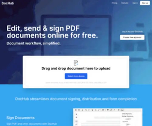 Dochub.us(Sign PDF Documents) Screenshot