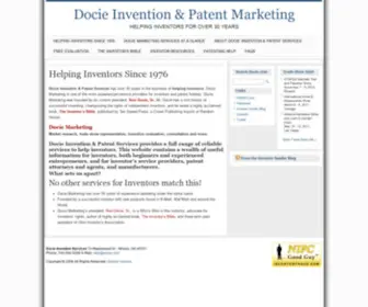 Docie.com(Docie Invention & Patent Marketing) Screenshot