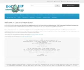 DocirvCustombaits.com(Doc Irv Custom Baits and Fishing Lures) Screenshot