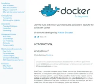 Docker-Curriculum.com(A Docker Tutorial for Beginners) Screenshot