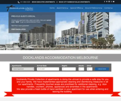 Docklandsprivatecollection.com.au(Stay at Docklands apartments) Screenshot