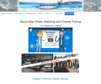 Docksidedepoebay.com(Oregons premier whale watching and charter fishing service) Screenshot