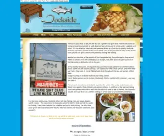 Docksideva.com(Dockside Restaurant and Marina) Screenshot