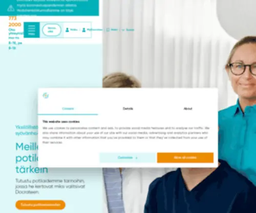 Docrates.fi(Yksilöllistä ja kokonaisvaltaista syövänhoitoa nopeasti) Screenshot