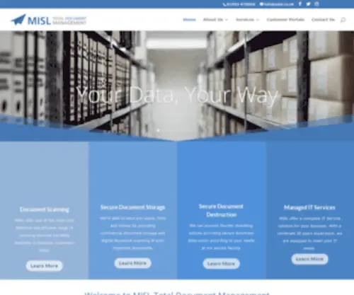 Docscanning.co.uk(Document Management at MISl Ltd) Screenshot