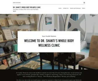 Docshanti.com(Dr. Shanti's Whole Body Wellness Clinic) Screenshot