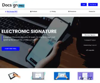 Docsignpro.com(Electronic Signature Online for FREE) Screenshot