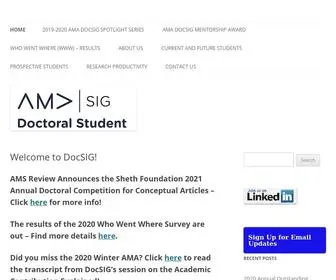 Docsig.org(American Marketing Association's Special Interest Group for Marketing Doctoral Students) Screenshot