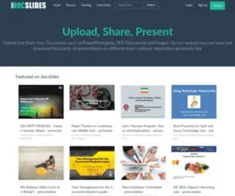 Docslides.com(Upload and Share PPTX and PDF Documents) Screenshot