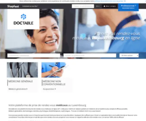 Doctable.lu(Rendez-vous médicaux en ligne au Luxembourg) Screenshot