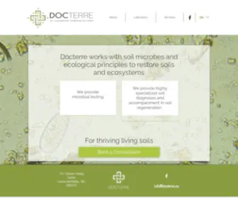 Docterre.ca(Soil Life Lab &amp; Regeneration) Screenshot
