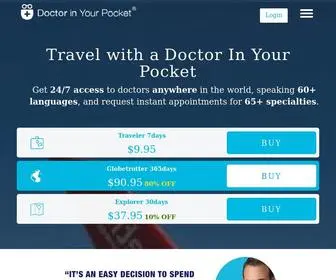 Doctorinyourpocket.info(Help travelers get access to doctors anytime and anywhere) Screenshot