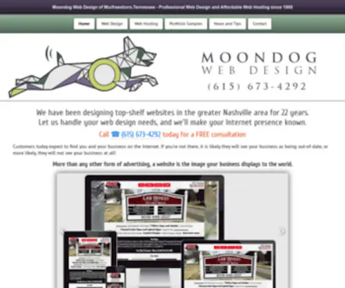 Doctormoondog.com(Moondog Web Design) Screenshot