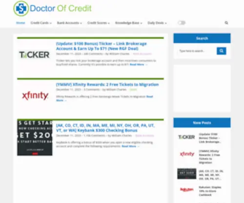 Doctorofcredit.com(Doctor Of Credit) Screenshot