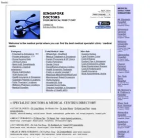 Doctors.com.sg(Singapore doctors directory) Screenshot