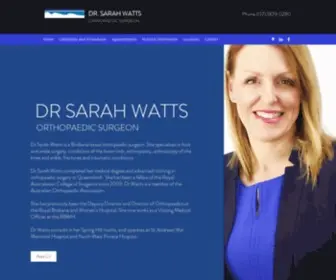 Doctorsarahwatts.com(Orthopaedic Surgeon Brisbane) Screenshot