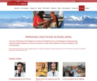 Doctorsfornepal.org(A charity funding the training of impoverished students from rural Nepal to become doctors & nurses) Screenshot