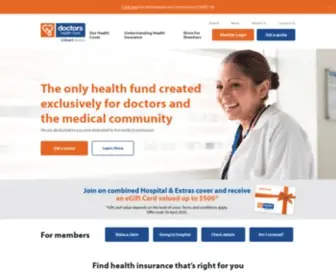 Doctorshealthfund.com.au(Get a Private Health Insurance Quote) Screenshot