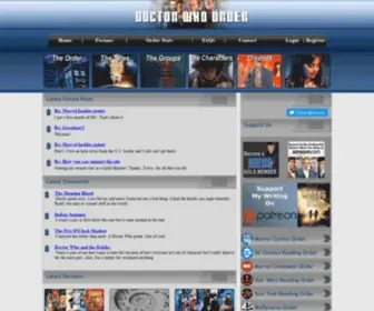 Doctorwhoorder.com(Doctor Who Order) Screenshot