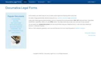 Documatica-Forms.com(Customize a Lawyer reviewed legal document) Screenshot
