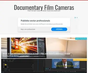 Documentarycameras.com(Documentary Film Cameras) Screenshot