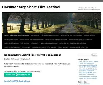 Documentaryshortfilmfestival.com(Documentary Short Film Festival) Screenshot