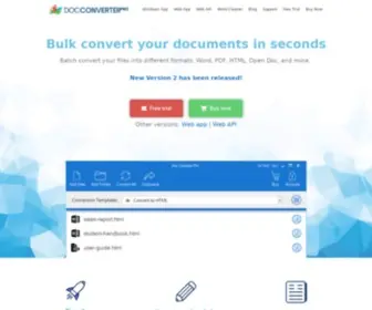 Documentconverter.pro(Batch convert Word) Screenshot