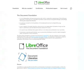 Documentfoundation.org(LibreOffice) Screenshot