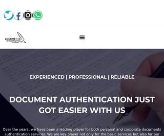 Documentsauthentication.com(Documents Authentication Made Easy And Efficient) Screenshot