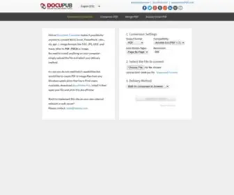 Docupub.com(Free Online PDF Converter) Screenshot