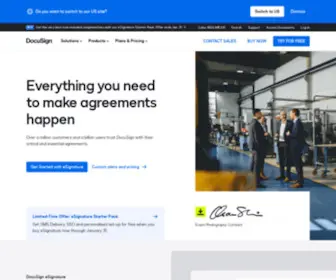 Docusign.com.au(#1 in Electronic Signature and Contract Lifecycle Management) Screenshot