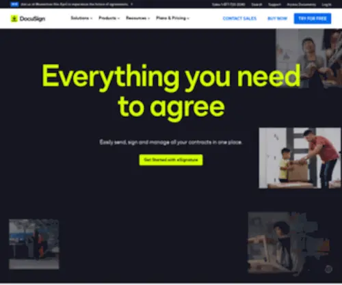 Docusign.com(#1 in Electronic Signature and Contract Lifecycle Management) Screenshot