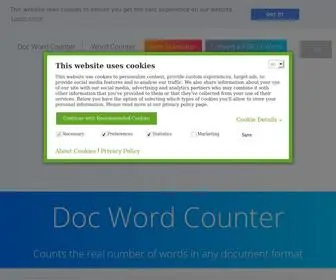 Docwordcounter.com((Word, Excel, Powerpoint, PDF, OpenOffice, text)) Screenshot