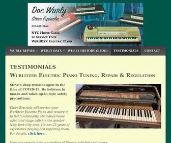 Docwurly.com(Wurlitzer EP Tuning & Repair) Screenshot