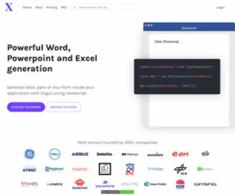 DocXtemplater.com(Word, Powerpoint, Excel generation using templates in your application) Screenshot