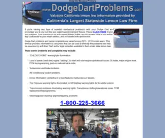 Dodgedartproblems.com(Dodge Dart Mechanical Problems) Screenshot