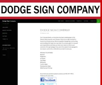 Dodgesignco.com(Dodge Sign Company) Screenshot