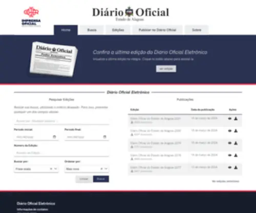 Doeal.com.br(Diário Oficial de Alagoas) Screenshot