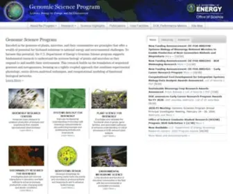 Doegenomestolife.org(Genomic Science Program Systems Biology for Energy and Environment) Screenshot