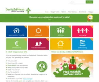 Doehetzelfnotaris.nl(Bespaar op notariskosten maak zelf je akte) Screenshot