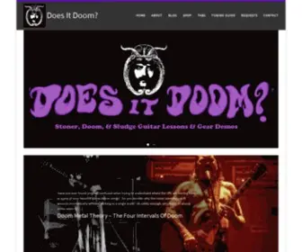 Doesitdoom.com(Stoner Doom and Blues Guitar Lessons and Gear) Screenshot